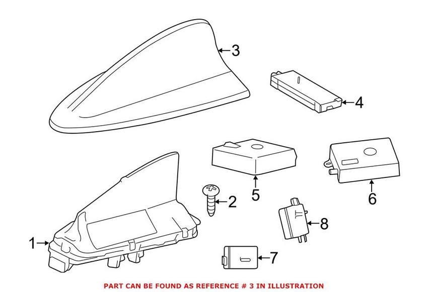 BMW Antenna Bezel 65209257007